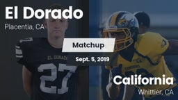 Matchup: El Dorado High vs. California  2019