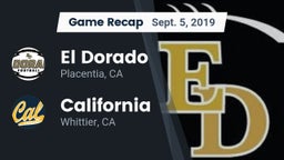 Recap: El Dorado  vs. California  2019