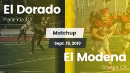 Matchup: El Dorado High vs. El Modena  2019