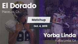 Matchup: El Dorado High vs. Yorba Linda  2019