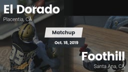 Matchup: El Dorado High vs. Foothill  2019