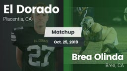 Matchup: El Dorado High vs. Brea Olinda  2019