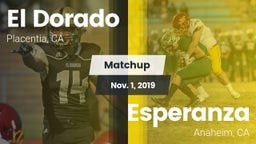 Matchup: El Dorado High vs. Esperanza  2019