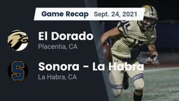 Recap: El Dorado  vs. Sonora  - La Habra 2021