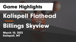 Kalispell Flathead  vs Billings Skyview  Game Highlights - March 10, 2023