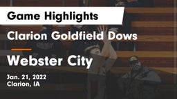 Clarion Goldfield Dows  vs Webster City  Game Highlights - Jan. 21, 2022