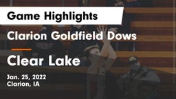 Clarion Goldfield Dows  vs Clear Lake  Game Highlights - Jan. 25, 2022