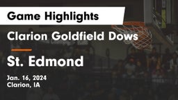 Clarion Goldfield Dows  vs St. Edmond  Game Highlights - Jan. 16, 2024
