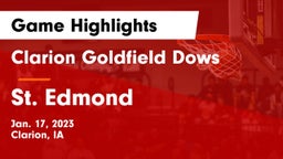 Clarion Goldfield Dows  vs St. Edmond  Game Highlights - Jan. 17, 2023