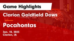 Clarion Goldfield Dows  vs Pocahontas  Game Highlights - Jan. 10, 2023