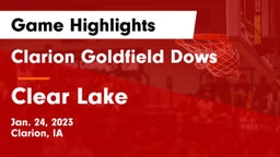 Clarion Goldfield Dows  vs Clear Lake  Game Highlights - Jan. 24, 2023