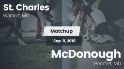 Matchup: St. Charles High vs. McDonough  2016