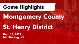Montgomery County  vs St. Henry District  Game Highlights - Dec. 18, 2021
