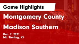 Montgomery County  vs Madison Southern  Game Highlights - Dec. 7, 2021