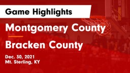 Montgomery County  vs Bracken County Game Highlights - Dec. 30, 2021