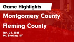 Montgomery County  vs Fleming County  Game Highlights - Jan. 24, 2023