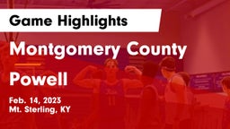 Montgomery County  vs Powell Game Highlights - Feb. 14, 2023