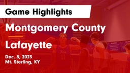 Montgomery County  vs Lafayette  Game Highlights - Dec. 8, 2023