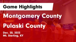 Montgomery County  vs Pulaski County  Game Highlights - Dec. 20, 2023