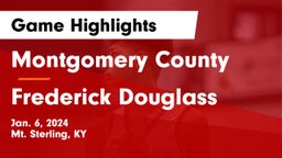 Montgomery County  vs Frederick Douglass Game Highlights - Jan. 6, 2024