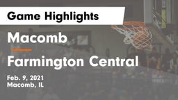 Macomb  vs Farmington Central  Game Highlights - Feb. 9, 2021