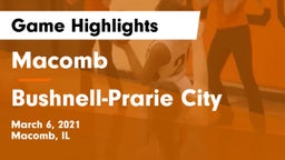Macomb  vs Bushnell-Prarie City Game Highlights - March 6, 2021