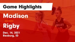 Madison  vs Rigby  Game Highlights - Dec. 14, 2021
