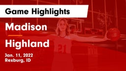 Madison  vs Highland  Game Highlights - Jan. 11, 2022