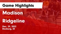 Madison  vs Ridgeline  Game Highlights - Dec. 29, 2022