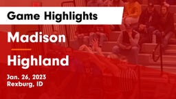 Madison  vs Highland  Game Highlights - Jan. 26, 2023