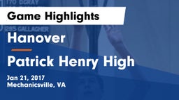 Hanover  vs Patrick Henry High Game Highlights - Jan 21, 2017