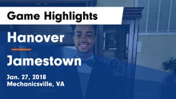 Hanover  vs Jamestown  Game Highlights - Jan. 27, 2018