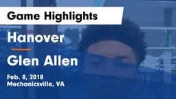Hanover  vs Glen Allen  Game Highlights - Feb. 8, 2018