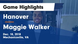 Hanover  vs Maggie Walker Game Highlights - Dec. 18, 2018