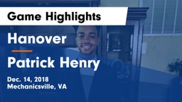 Hanover  vs Patrick Henry  Game Highlights - Dec. 14, 2018