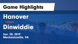 Hanover  vs Dinwiddie  Game Highlights - Jan. 28, 2019