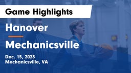 Hanover  vs Mechanicsville  Game Highlights - Dec. 15, 2023