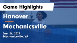 Hanover  vs Mechanicsville  Game Highlights - Jan. 26, 2024