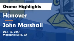 Hanover  vs John Marshall Game Highlights - Dec. 19, 2017