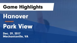 Hanover  vs Park View Game Highlights - Dec. 29, 2017