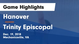 Hanover  vs Trinity Episcopal  Game Highlights - Dec. 19, 2018