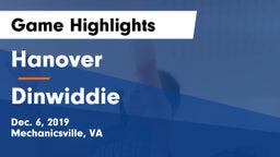 Hanover  vs Dinwiddie Game Highlights - Dec. 6, 2019