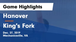Hanover  vs King's Fork Game Highlights - Dec. 27, 2019