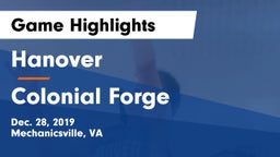 Hanover  vs Colonial Forge Game Highlights - Dec. 28, 2019