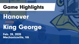 Hanover  vs King George Game Highlights - Feb. 28, 2020