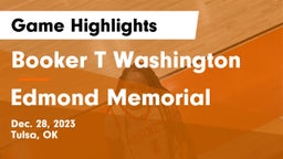 Booker T Washington  vs Edmond Memorial  Game Highlights - Dec. 28, 2023