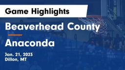 Beaverhead County  vs Anaconda  Game Highlights - Jan. 21, 2023