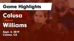 Colusa  vs Williams  Game Highlights - Sept. 4, 2019