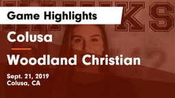 Colusa  vs Woodland Christian Game Highlights - Sept. 21, 2019