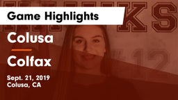 Colusa  vs Colfax  Game Highlights - Sept. 21, 2019